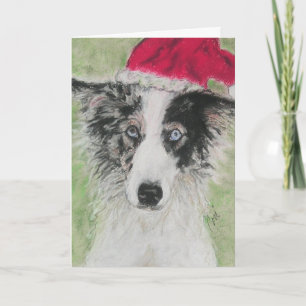 Julhälsningar julkort för Gräns Collie Helgkort