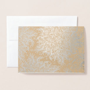 Julhälsningar julkort för silver Kraft Foil Folierat Kort
