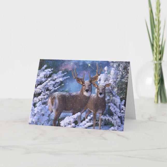 Julhälsningar julkort i Kväll Kort (Framsida)