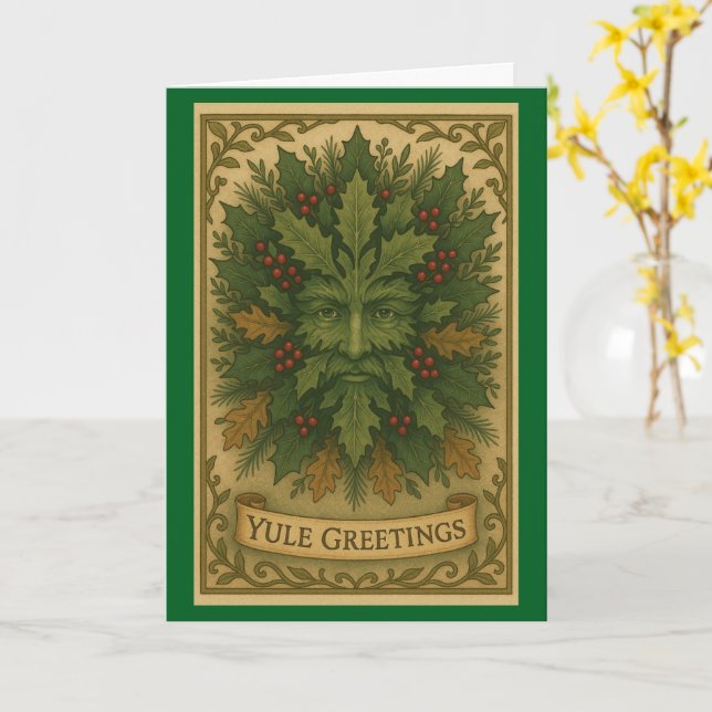 Julhälsningar Julkort Kort (Gul blomma)