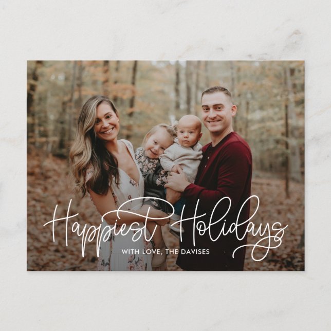 Julhälsningar Julkort med modern design Helg Vykort (Framsida)