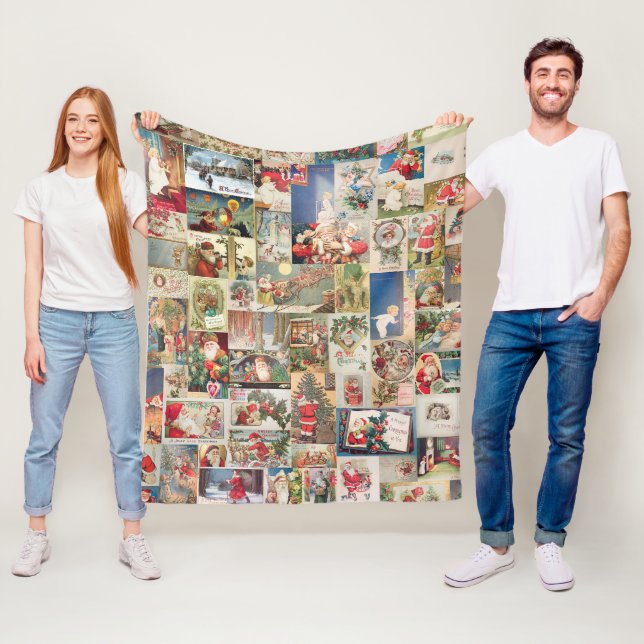 Julhälsningar julkort Mönster Fleecefilt (På plats)