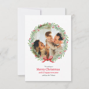 Julhälsningar kort för andningsfoto till jul