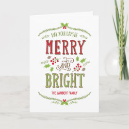 Julhälsningar kort för Bright Jul