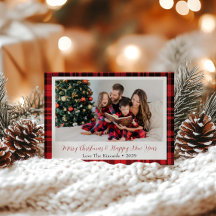 Julhälsningar kort för Buffalo Play-familjens foto