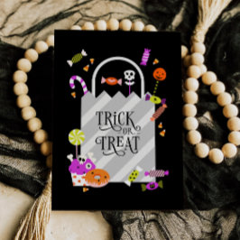 Julhälsningar kort för Bus eller godis Bag Hallowe