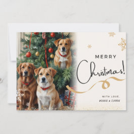 Julhälsningar kort för Cute hundar christmas