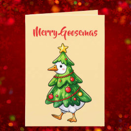 Julhälsningar kort för familjen Goosemas