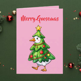 Julhälsningar kort för familjen Goosemas