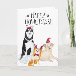 Julhälsningar kort för glad helg Hund Shelter