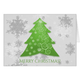 Julhälsningar kort för grönt Festive Julgran