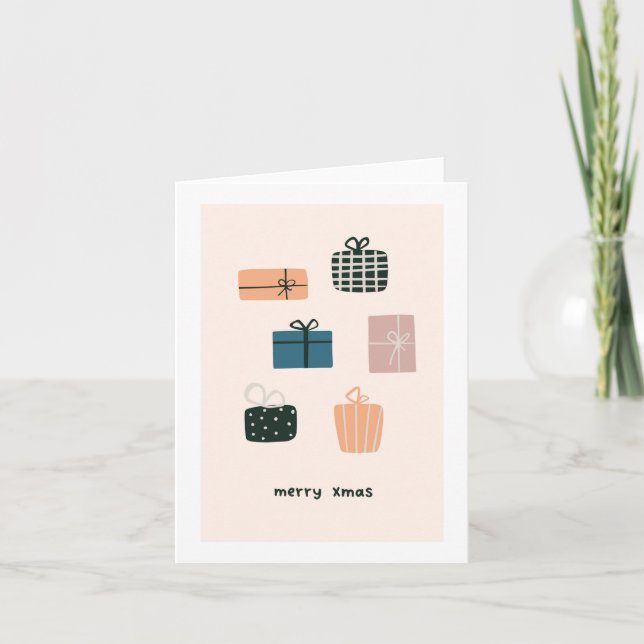 Julhälsningar kort för Hand plockade (Framsida)