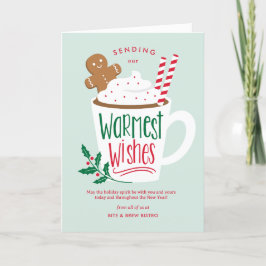 Julhälsningar kort för Helgdag Cocoa Business