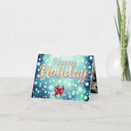 Julhälsningar kort för Lycklig