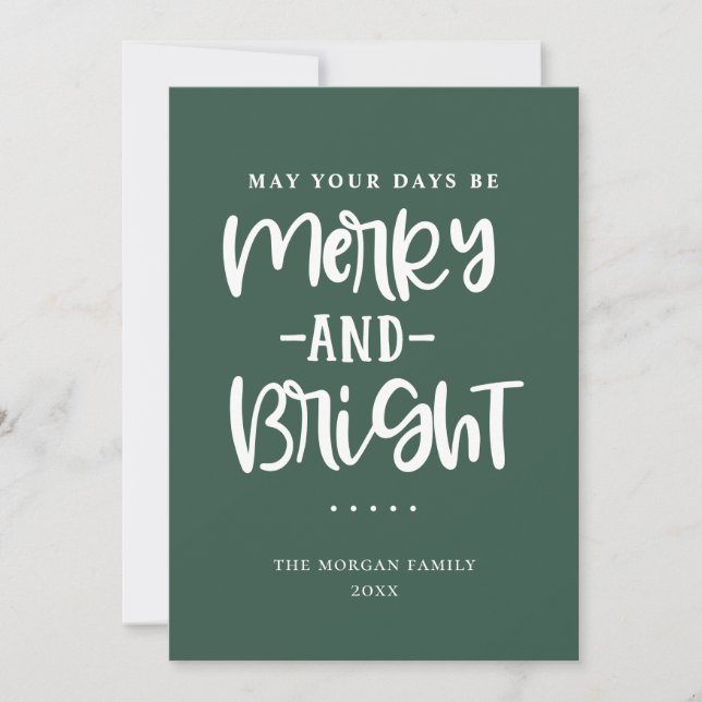 Julhälsningar kort för Mata och ljus Grönt (Framsida)