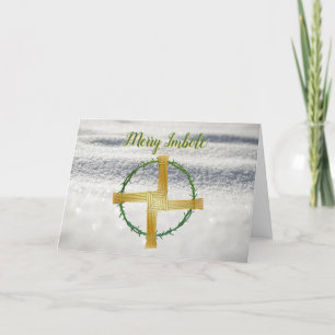 Julhälsningar kort för Merry Imbolc Pagan Wiccan