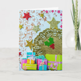 Julhälsningar kort för presenter och stjärnor