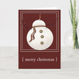 Julhälsningar kort för Snögubbe God jul