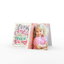 Julhälsningar kort för Whimsiic Typography Photo