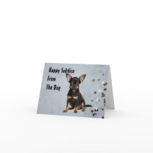 Julhälsningar kort från Hund