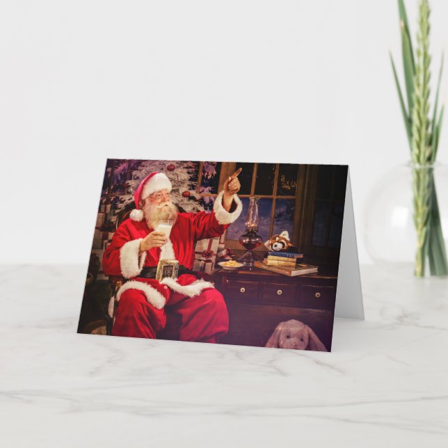 Julhälsningar kort med Jultomten (Framsida)