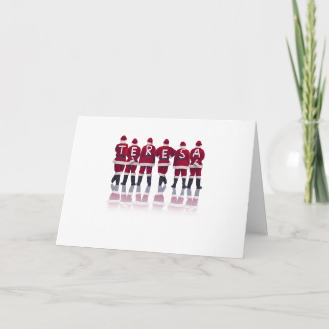 Julhälsningar kort med valfri Namn! (Framsida)