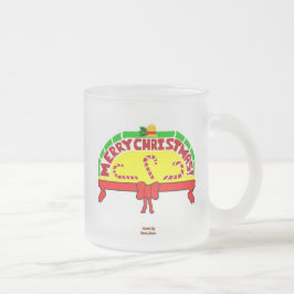 Julhälsningar, litet, frostat glas Mugg