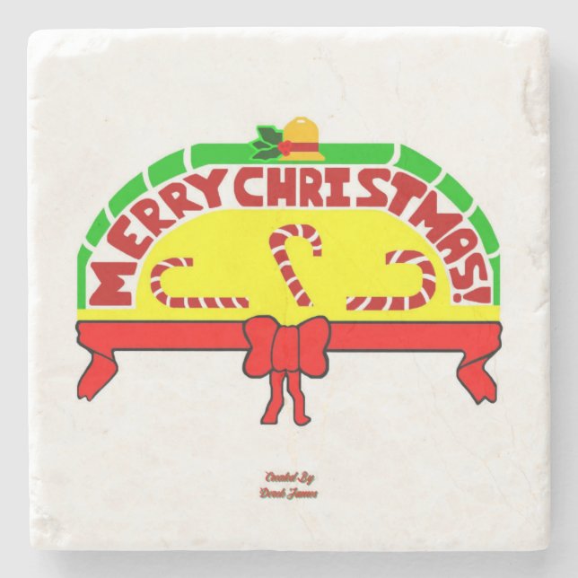 Julhälsningar Marble Stone Underlägg (Framsidan)