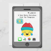 Julhälsningar med Emoji-tema