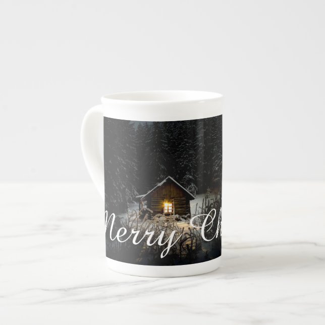 Julhälsningar med Häxhus Benporslin Mugg (Framsida vänster)