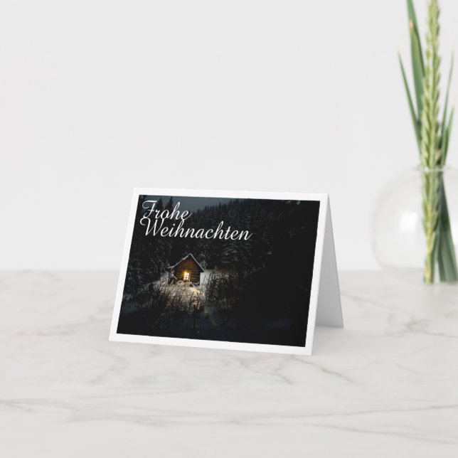 Julhälsningar med häxhus kort (Framsida)