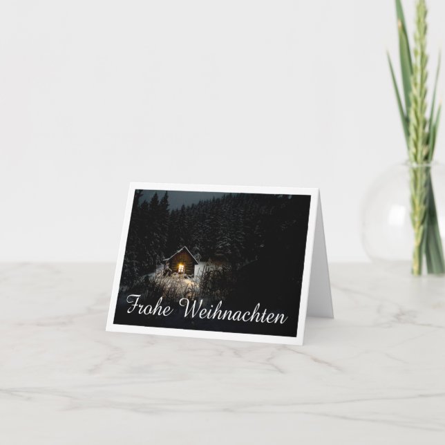 Julhälsningar med häxhus kort (Framsida)