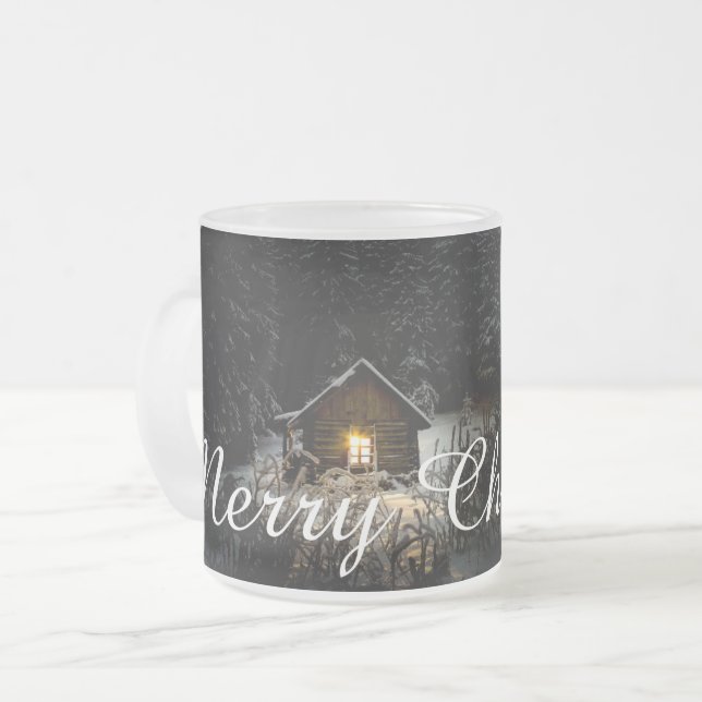 Julhälsningar med Witch House Frostad Glasmugg (Framsida vänster)