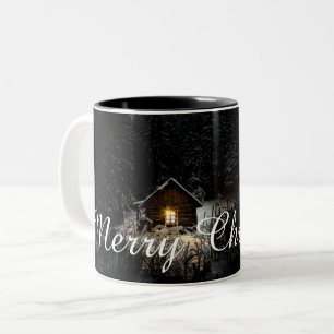 Julhälsningar med Witch House Två-Tonad Mugg