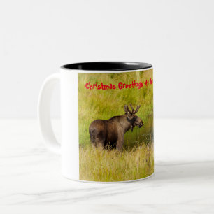 Julhälsningar min jägare och samlare Två-Tonad mugg