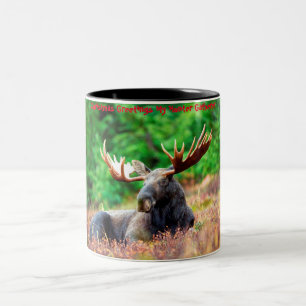 Julhälsningar min jägare-samlare Två-Tonad mugg