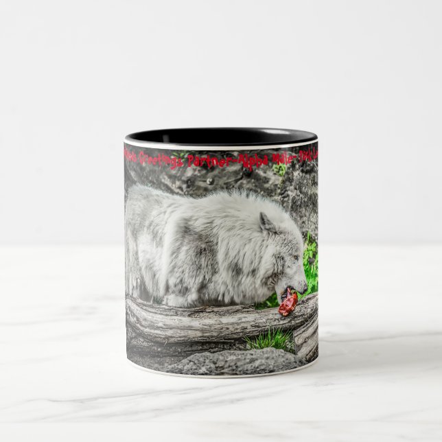 Julhälsningar "Min partner" , "Alpha Male", Två-Tonad Mugg (Center)