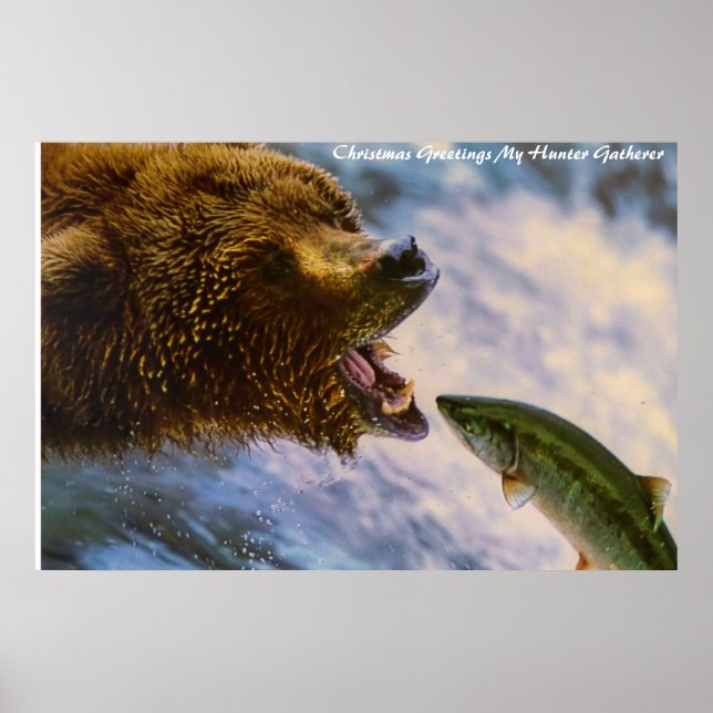 Julhälsningar Mina Hunter Gatherer Poster (Framsidan)