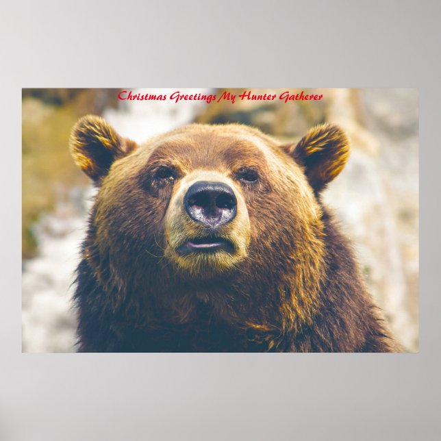 Julhälsningar Mina Hunter Gatherer Poster (Framsidan)