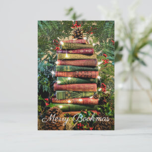 Julhälsningar mini Merry Bookmas-kort OSA Kort