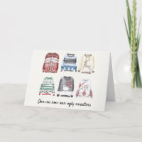 Julhälsningar nu våra fula tröjor kort?