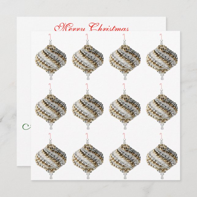 Julhälsningar- och anteckningskort (Fram/baksida)