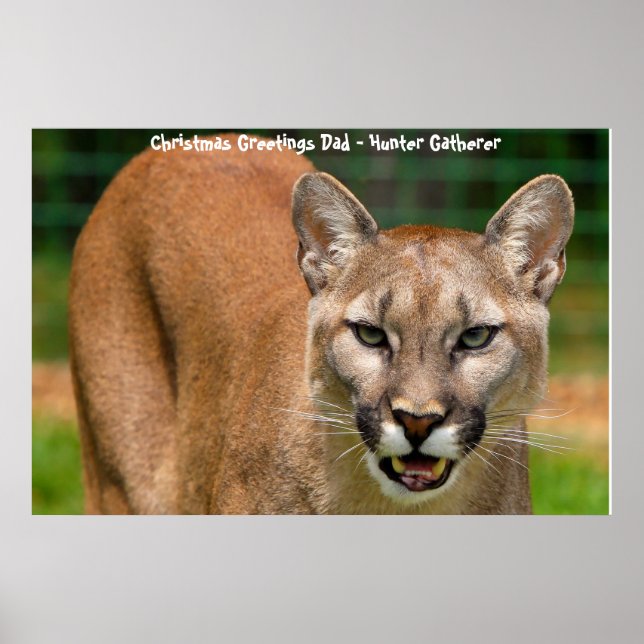 Julhälsningar Pappa Hunter Gatherer Poster (Framsidan)