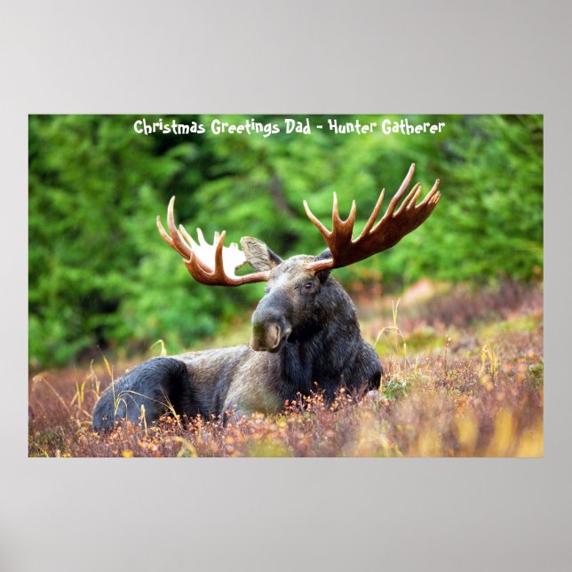 Julhälsningar Pappa Jägare-Samlare Poster (Framsidan)