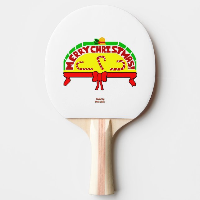 Julhälsningar Ping Pong Paddle Pingisracket (Framsidan)