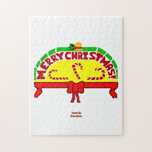 Julhälsningar Pussel 28 cm X 35,5 cm (Vertikal)