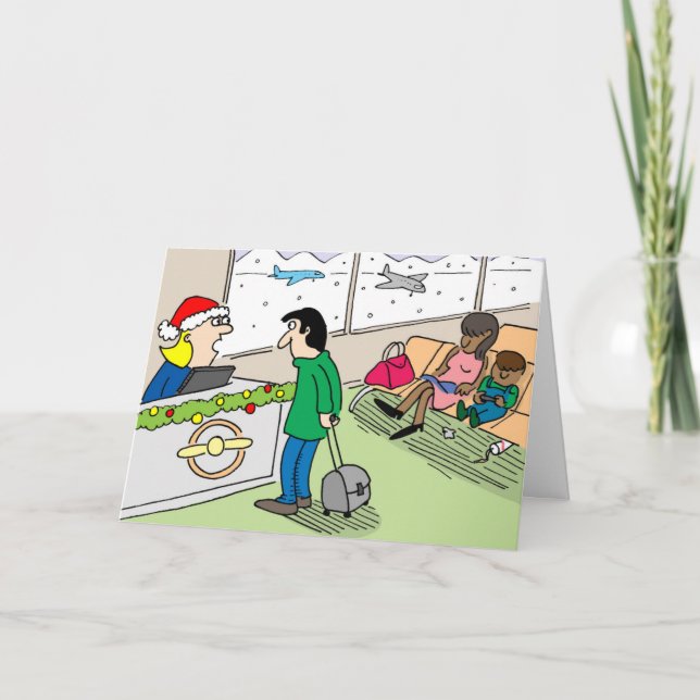 Julhälsningar resekort helgkort (Framsida)