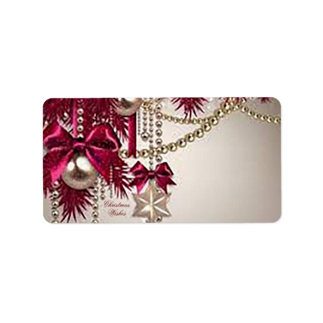 Julhälsningar Semester adressetiketter (Framsidan)