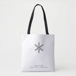 Julhälsningar | Snowflake Tote-påse Tygkasse