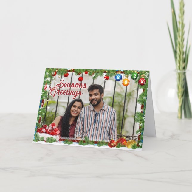 Julhälsningar Viket Julkort Kort (Framsida)